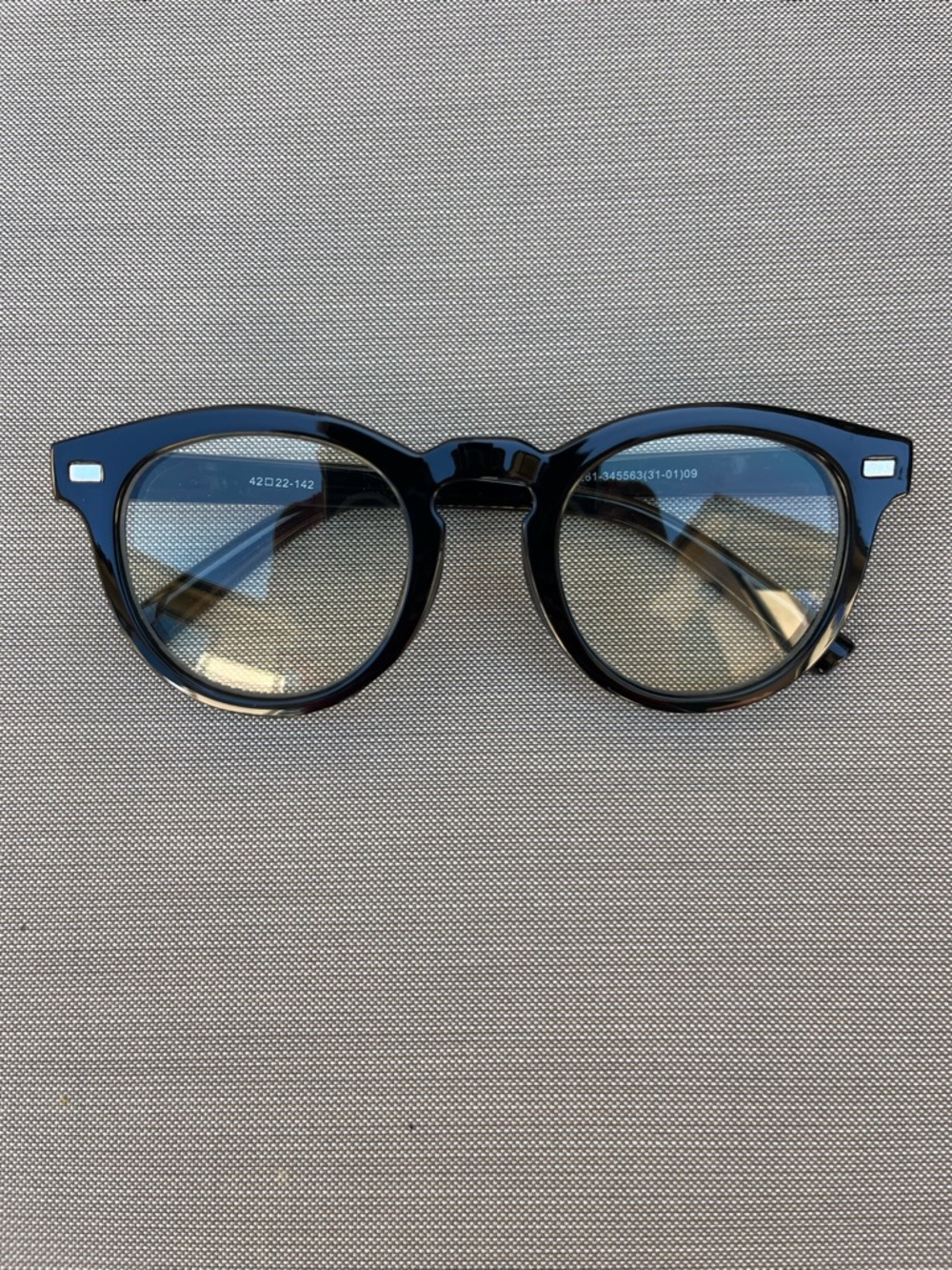 Round Black Acetate Glasses - Classic Bold Frame